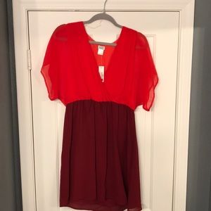 Two toned red dress